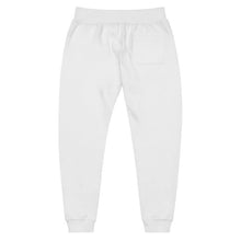 Load image into Gallery viewer, FWE - White - Purple Embroidered Text - Unisex Fleece - Slim Fit Sweatpants