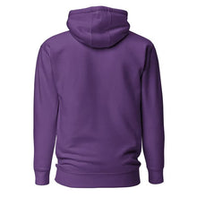 Load image into Gallery viewer, 410.A - Purple - BIG PRINT - White/Old Gold/Black Text - Design On Front Only - Unisex Hoodie