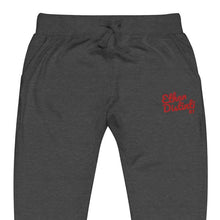 Load image into Gallery viewer, FWE - Red Embroidered - Coll #3 - Slim Fit - Unisex Fleece Sweatpants *Note: This Item "Run Small Order A Size Up