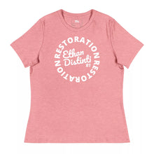 Load image into Gallery viewer, RESTORATION - Coll #2.B - Avail In The Colors: Pink, Heather Red, Heather Mauve, Athletic Heather, Heather Prism Lilac - Women's Relaxed T-Shirt