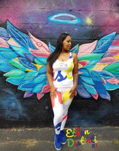 Load image into Gallery viewer, E.D.A 4 Colors Signature - White - Wrap Around With White Stitching - Yoga Leggings