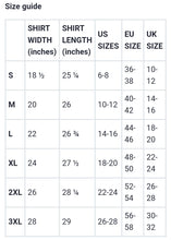 Load image into Gallery viewer, 410.B(W) - Black - BIG PRINT - White/Old Gold/Purple Text - Design On Front Only - Women's Relaxed T-Shirt