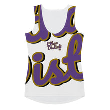Load image into Gallery viewer, 410.C - White - Purple/Old Gold/Black - Wrap Around - Women's Tank Top