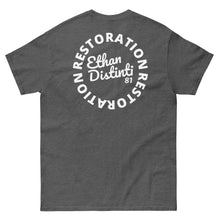 Load image into Gallery viewer, RESTORATION - Coll #4.B - Avail In The Colors: Maroon, Black, Navy, Dark Chocolate, Cardinal, Dark Heather, Charcoal, Military Green, Brown Savana, Sport Grey, Unisex Classic Tee *Design On Back
