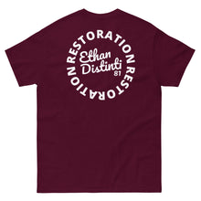 Load image into Gallery viewer, RESTORATION - Coll #4.B - Avail In The Colors: Maroon, Black, Navy, Dark Chocolate, Cardinal, Dark Heather, Charcoal, Military Green, Brown Savana, Sport Grey, Unisex Classic Tee *Design On Back