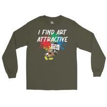 Load image into Gallery viewer, I Find Art Attractive - Ethan Palette - Coll #2 (BIG PRINT)Men’s Long Sleeve Shirt *Also Avail In Other Colors