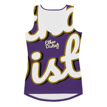 Load image into Gallery viewer, 410.A - Purple - White/Old Gold/Black - Wrap Around- Women's Tank Top