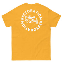 Load image into Gallery viewer, RESTORATION - Coll # 4.A - Avail In The Colors: Orange, Azalea, Irish Green, Carolina Blue, Gold, Royal Blue, Red, Purple - Unisex Classic Tee *Design On Back
