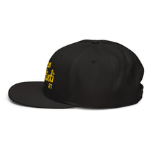 Load image into Gallery viewer, E.D.A Signature - Embroidery Gold Text - Flat Bill Snapback Hat *Avail In 2 colors - Black, Gold/Black/Black