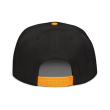 Load image into Gallery viewer, E.D.A Signature - Embroidery Gold Text - Flat Bill Snapback Hat *Avail In 2 colors - Black, Gold/Black/Black