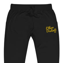 Load image into Gallery viewer, FWE - Black - Gold Embroidered Text - Unisex Fleece - Slim Fit Sweatpants