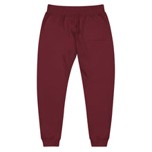 Load image into Gallery viewer, FWE - Maroon - Gold Embroidered Text - Unisex Fleece - Slim Fit Sweatpants