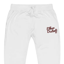 Load image into Gallery viewer, FWE - White - Maroon Embroidered Text - Unisex Fleece - Slim Fit Sweatpants