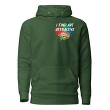 Load image into Gallery viewer, I Find Art Attractive - Art Palette - Coll 4.5 - Unisex Hoodie *Design On Back, Also Avail In Other Colors