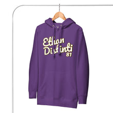Load image into Gallery viewer, 410.A - Purple - BIG PRINT - White/Old Gold/Black Text - Design On Front Only - Unisex Hoodie