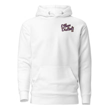 Load image into Gallery viewer, 410.C - White - Purple/Old Gold/Black Text - Design On Back/Front - Hoodie