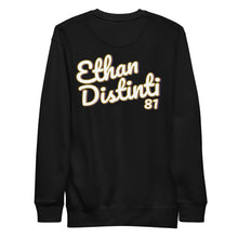 Load image into Gallery viewer, 410.B - Black - White/Old Gold/Purple Text - Design On Back/Front - Unisex Sweatshirt