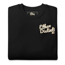 Load image into Gallery viewer, 410.B - Black - White/Old Gold/Purple Text - Design On Back/Front - Unisex Sweatshirt