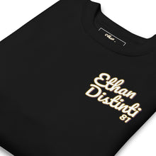 Load image into Gallery viewer, 410.B - Black - White/Old Gold/Purple Text - Design On Front Only - Unisex Sweatshirt