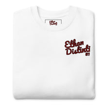 Load image into Gallery viewer, 202.B - White - Maroon/Black Text - Unisex Sweatshirt - Design On Back/Front