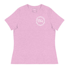 Load image into Gallery viewer, RESTORATION - Coll #2.A - Avail In The Colors: Pink, Heather Red, Heather Mauve, Athletic Heather, Heather Prism Lilac - Women's Relaxed T-Shirt