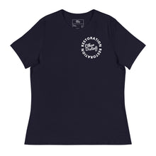 Load image into Gallery viewer, RESTORATION - Coll #3.A - Avail In The Colors: Heather Stone, Navy, Black - Women's Relaxed T-Shirt