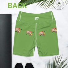 Load image into Gallery viewer, 9:15 Palette - Green - Yoga Shorts
