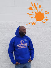 Load image into Gallery viewer, Optimistic Magnet - Royal Blue - Unisex Hoodie **NOTE This Hoodie "RUN SMALL" Please Order A Size Bigger Than Your Normal Size.