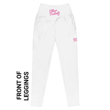 Load image into Gallery viewer, Art 102A - White - Pink Text - Leggings With Side Pockets