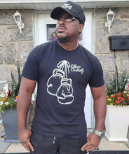 Load image into Gallery viewer, E.D.A Athletics - Big Gloves - Coll #1 - White Gloves, White Text - Unisex Short-Sleeve T-Shirt *Available In The Colors Of Black, Royal Blue