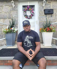 Load image into Gallery viewer, E.D.A Athletics - Big Gloves - Coll #1 - White Gloves, White Text - Unisex Short-Sleeve T-Shirt *Available In The Colors Of Black, Royal Blue