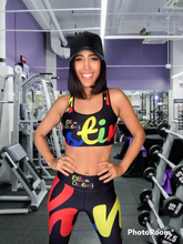 Load image into Gallery viewer, E.D.A 4 Colors Signature - Black - Wrap Around With Black Piping - Sports bra