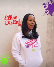 Load image into Gallery viewer, Ethan Watercolor Paint - White - Unisex Hoodie *Note This Hoodie "RUN SMALL" Please Order A Size Bigger Than Your Normal Size.