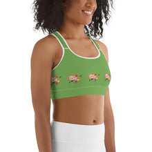 Load image into Gallery viewer, 9:15 Palette - Green - Sports bra