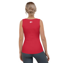 Load image into Gallery viewer, E.D.A Signature Rightside - Red With Black Stitching - Women's Sublimation Cut & Sew Tank Top