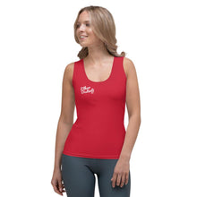 Load image into Gallery viewer, E.D.A Signature Rightside - Red With Black Stitching - Women's Sublimation Cut & Sew Tank Top