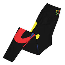 Load image into Gallery viewer, E.D.A 4 Colors Signature - Black - Wrap Around With Black Stitching - Yoga Leggings