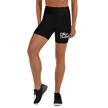 Load image into Gallery viewer, E.D.A Signature Revised - Black - Black Stitching - Yoga Shorts