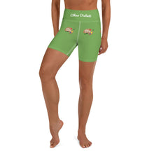 Load image into Gallery viewer, 9:15 Palette - Green - Yoga Shorts