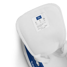 Load image into Gallery viewer, EDM - Royal Blue - White Text - Men’s High Top Canvas Sneakers