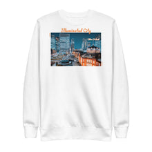 Load image into Gallery viewer, Illuminated City - Color : White - Unisex Fleece Pullover *NOTE : This Item "Run Small" Order A Size Bigger Than Your Size.