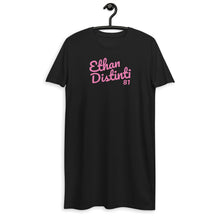 Load image into Gallery viewer, E.D.A Signature - T-Shirt, Pink Text - Dress Coll #1 - Organic Cotton T-Shirt Dress