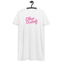 Load image into Gallery viewer, E.D.A Signature - T-Shirt, Pink Text - Dress Coll #1 - Organic Cotton T-Shirt Dress