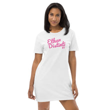 Load image into Gallery viewer, E.D.A Signature - T-Shirt, Pink Text - Dress Coll #1 - Organic Cotton T-Shirt Dress
