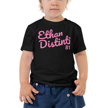 Load image into Gallery viewer, E.D.A Signature - Toddler Coll #1 - Pink Text -Toddler Short Sleeve Tee *Avail In The Colors: WHITE, BLACK