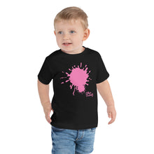 Load image into Gallery viewer, Paint Splash - Toddler Coll #1 Pink Text/Pink Paint Splash - Toddler Short Sleeve Tee *Avail In The Colors: WHITE, BLACK