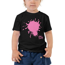 Load image into Gallery viewer, Paint Splash - Toddler Coll #1 Pink Text/Pink Paint Splash - Toddler Short Sleeve Tee *Avail In The Colors: WHITE, BLACK