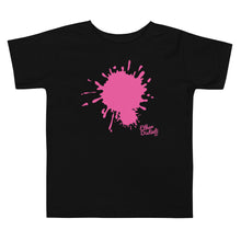 Load image into Gallery viewer, Paint Splash - Toddler Coll #1 Pink Text/Pink Paint Splash - Toddler Short Sleeve Tee *Avail In The Colors: WHITE, BLACK