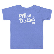 Load image into Gallery viewer, E.D.A Signature -Toddler Coll #2 - White Text - Short Sleeve Tee *Avail In The Colors: BLACK, PINK, HEATHER COLOMBIA BLUE,