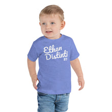 Load image into Gallery viewer, E.D.A Signature -Toddler Coll #2 - White Text - Short Sleeve Tee *Avail In The Colors: BLACK, PINK, HEATHER COLOMBIA BLUE,